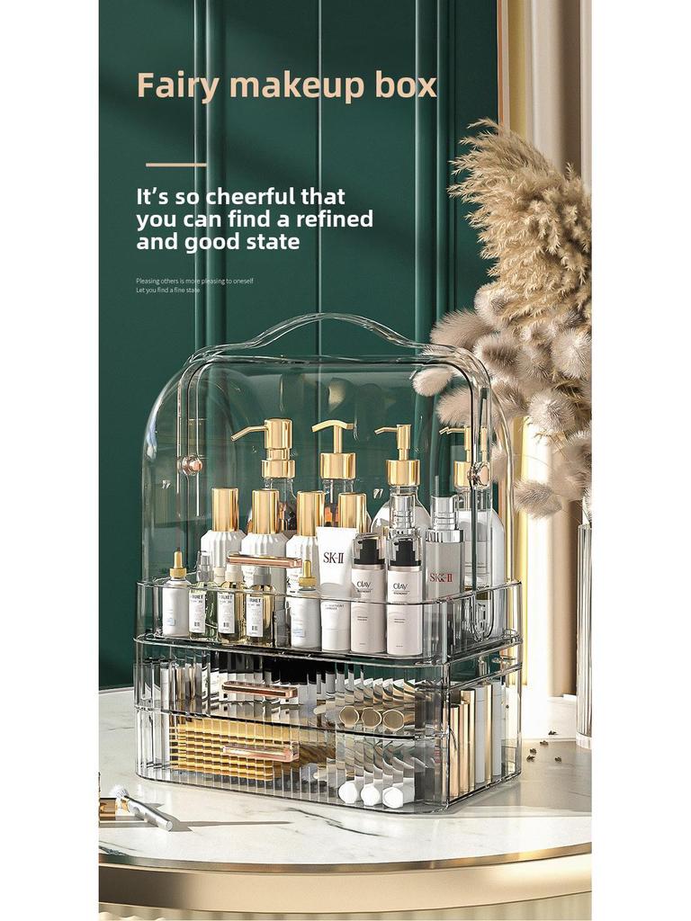 Прозрачный ящик для хранения средств по уходу за кожей и косметики для ванной комнаты