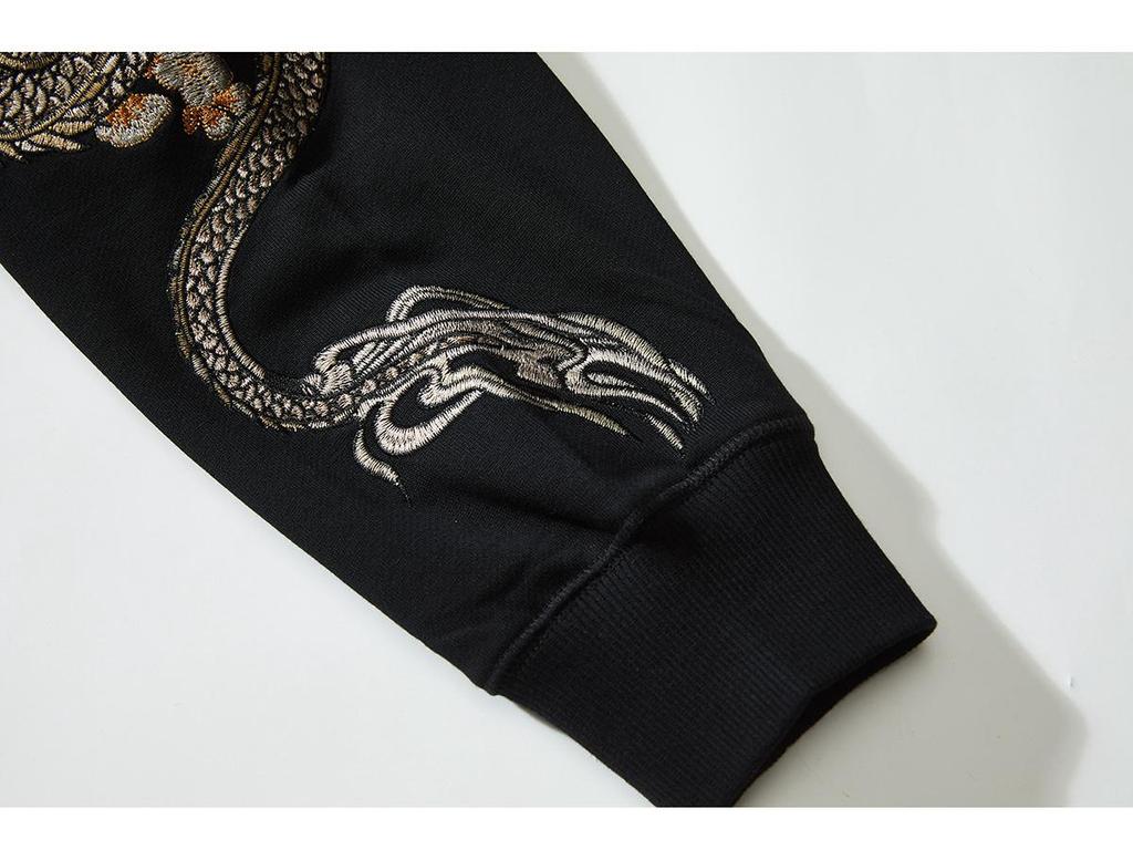 Хуася Цзюньпинь Худи с вышивкой Дракона и Феникса - Модный свитшот для пары, Верхняя одежда в китайском стиле