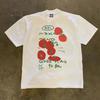Summer Tomato Graphic Tshirt Men Women Vintage Fruit Print Short Sleeve Tees Loose Cotton Casual Couple Streetwear Daily Tops