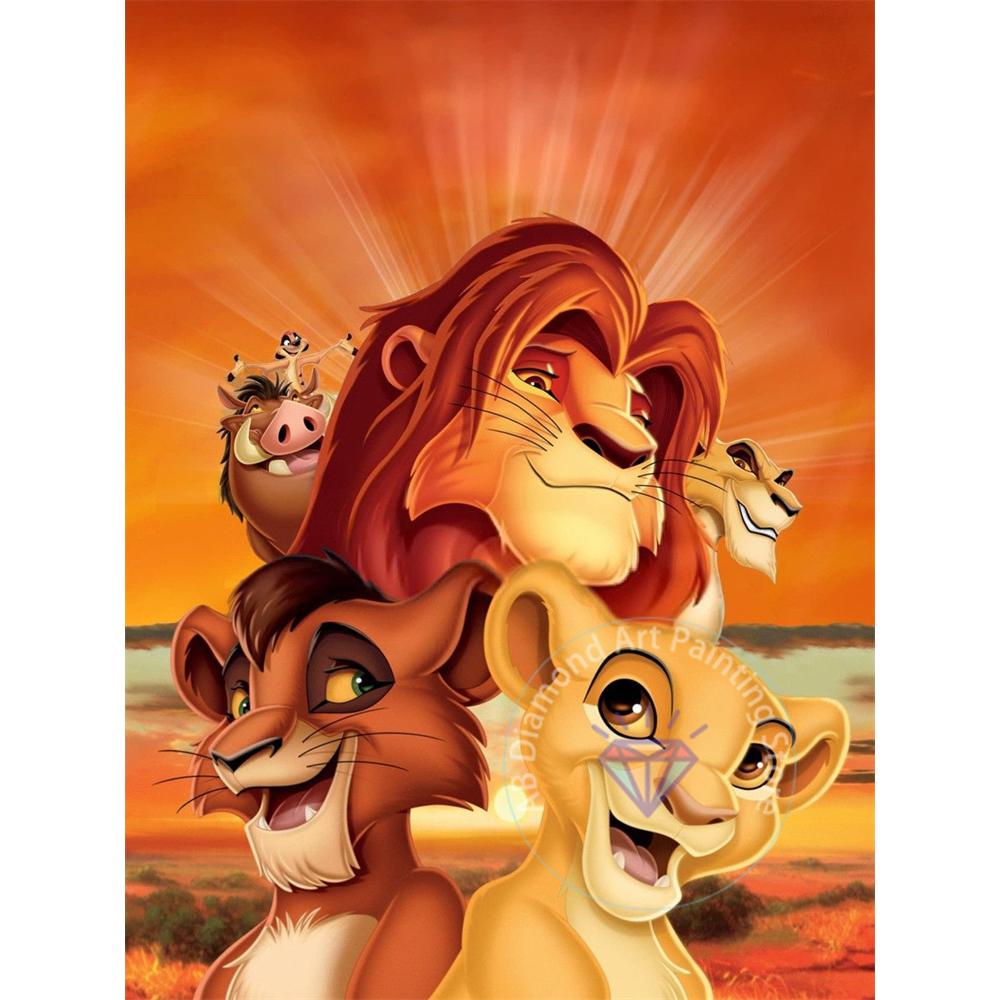 Набор для алмазной живописи «Король Лев» 5D DIY Алмазная вышивка крестом Искусство ручной работы Подарки для взрослых и детей Домашний декор