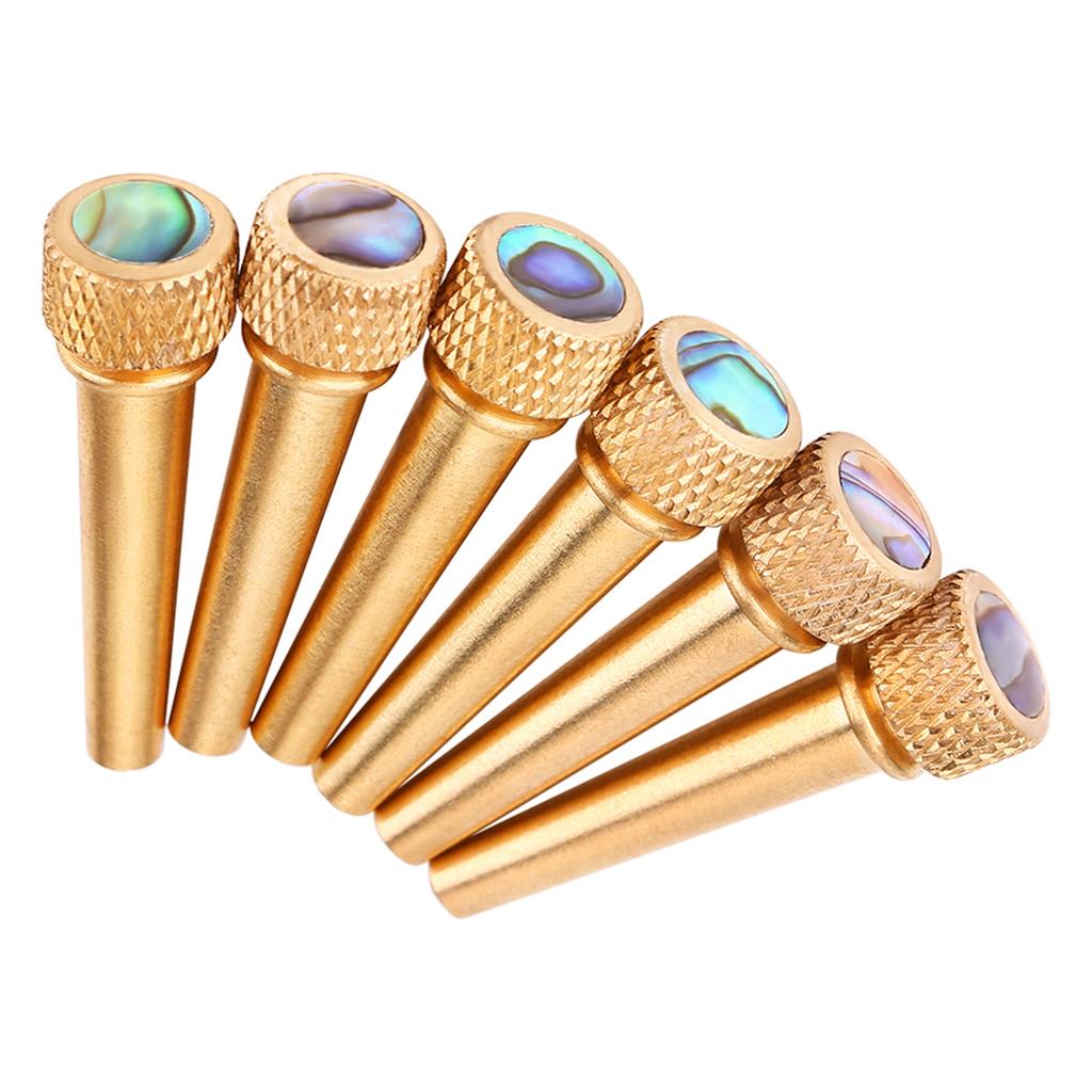 6 шт. латунные и морские ушки, набор штифтов для акустической народной гитары, аксессуары для гитар