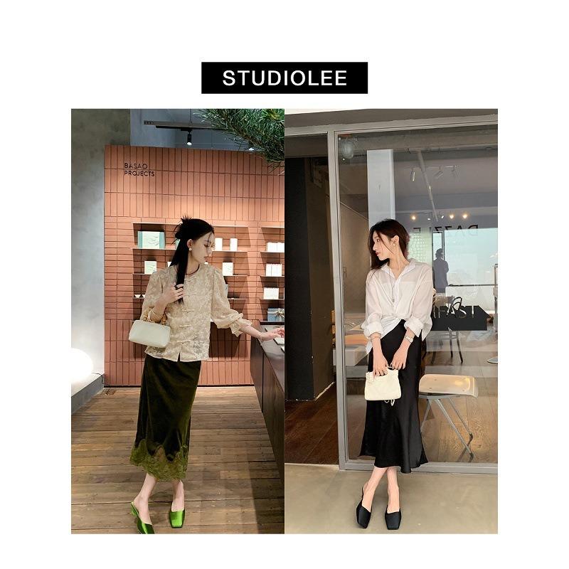 Овчина квадратный носок шелковый треугольный каблук сумка голова тапочки женские летние сандалии высококлассные туфли