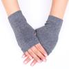 Women Long Fingerless Gloves Knitted Mitten Hand Warmers Winter Warm Wool Knitting Half Finger Gloves Unisex Arm Sleeve