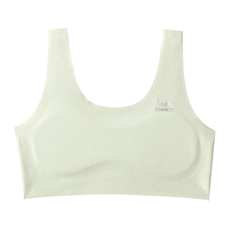 Girls' Traceless Underwear Stage 1 Girls' Development Stage Primary School Students Tank Top Comfortable and Breathable Bra Adolescent Bra
