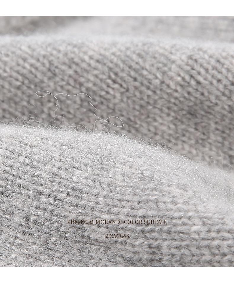 Женская вязаная шапка-бини из чистого кашемира - Универсальная шапка-носок для осени и зимы