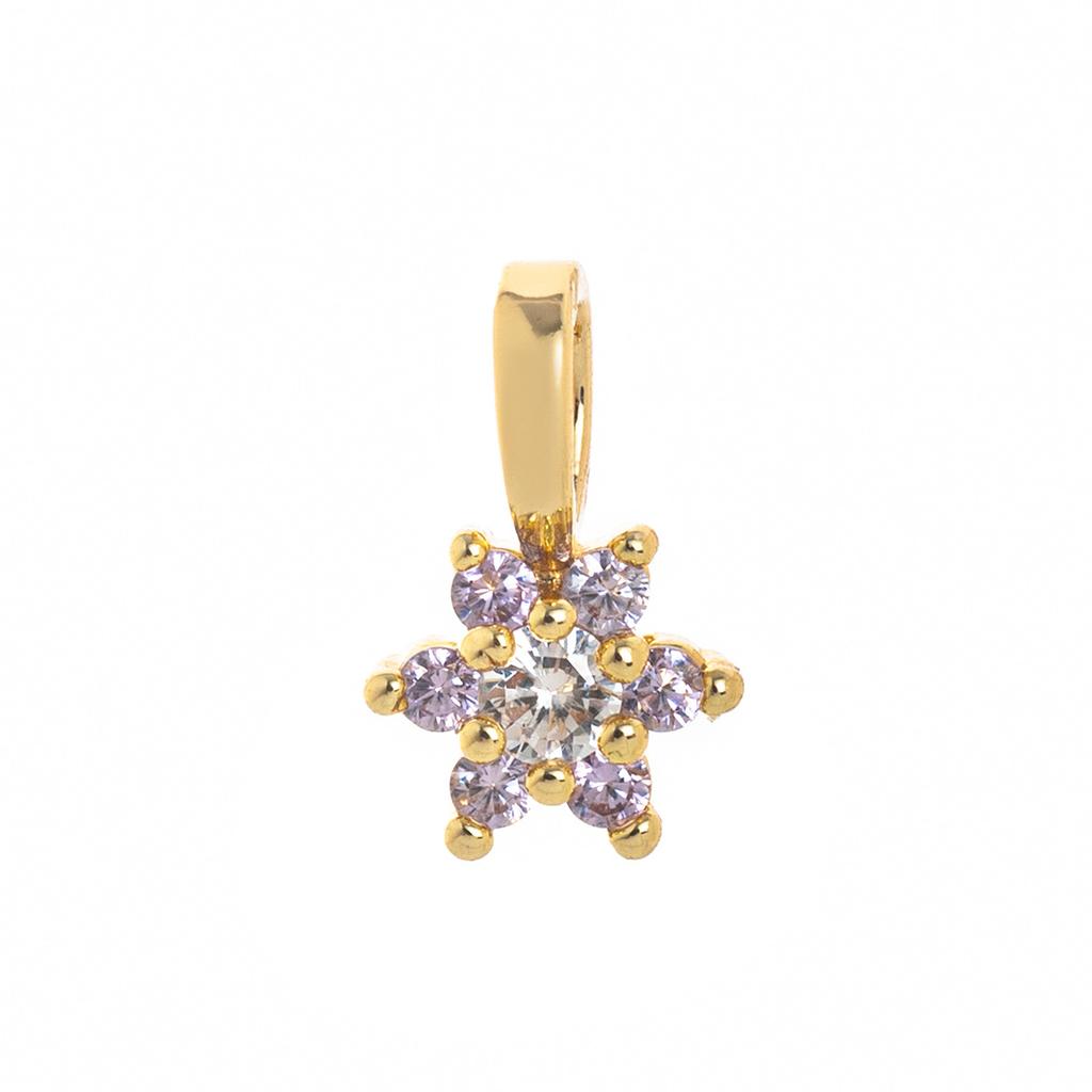 Color 12 Birthstone Pendant Diy Accessories Necklace Women'S 12Th Birthstone Color Zircon Pendant Collarbone Color Retention