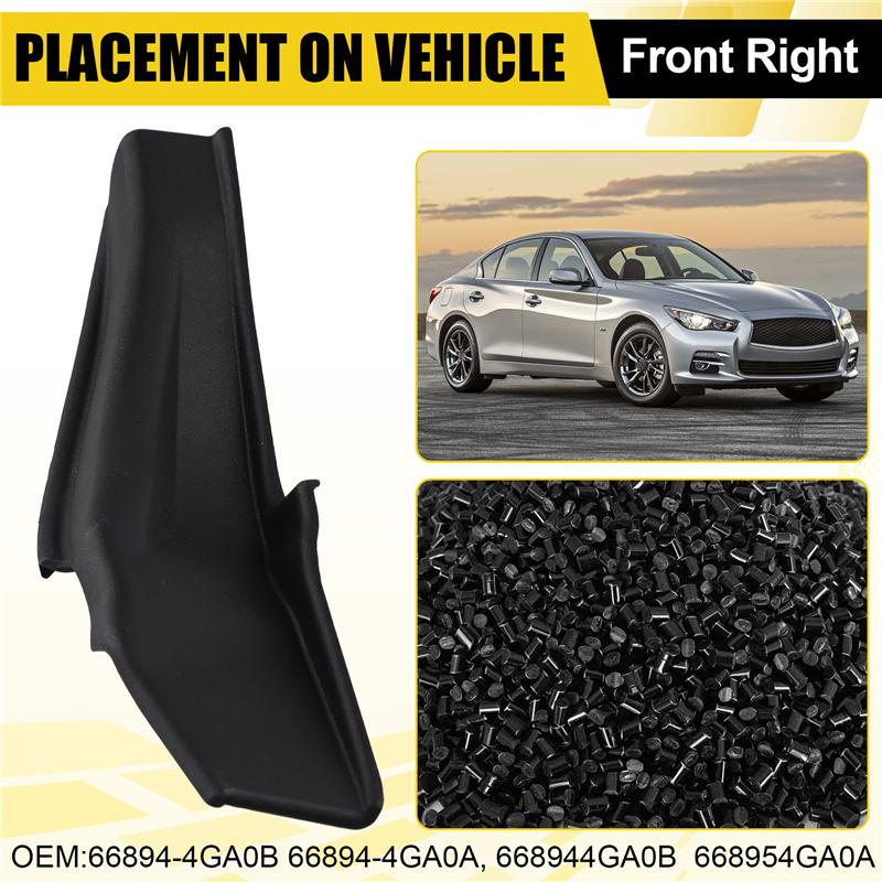 Front Fender Trim Cover For Windshield Wiper Cowl For Infiniti Q50 Q50L 14-18 66894-4GA0B 66894-4GA0A 668944GA0A R