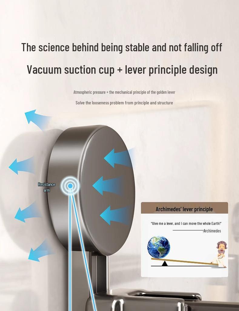Прочная настенная двойная вешалка для полотенец на присосках без сверления для ванных комнат