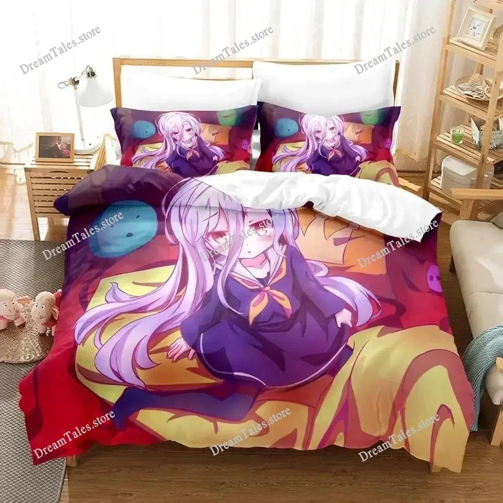 Новый набор постельного белья No Game No Life Сора и Широ Односпальный Двуспальный Полный Queen King Размер Набор для кровати Взрослый Детская Спальня Комплекты с пододеяльником