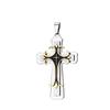 Распятие с крестом, мужское ожерелье из нержавеющей стали, 24 дюйма, византийская цепочка, мужские ожерелья, подвески