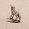 Solid Brass Wolf Figurine Statue Home Ornaments Animal Figurines Gift