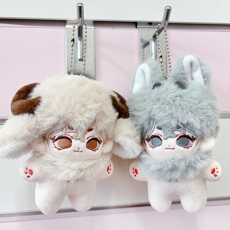 МАНКОТТОН 10 см плюшевая игрушка пушистые уши Кемо серые без атрибутов [Товар]