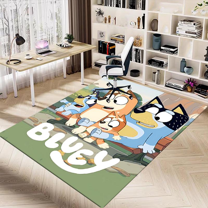 Bluey'S Adventure Park Carpet For Playroom Bedroom Living Room Sofa Home Decorkids Game Area Rug Nonslip Floor Mat