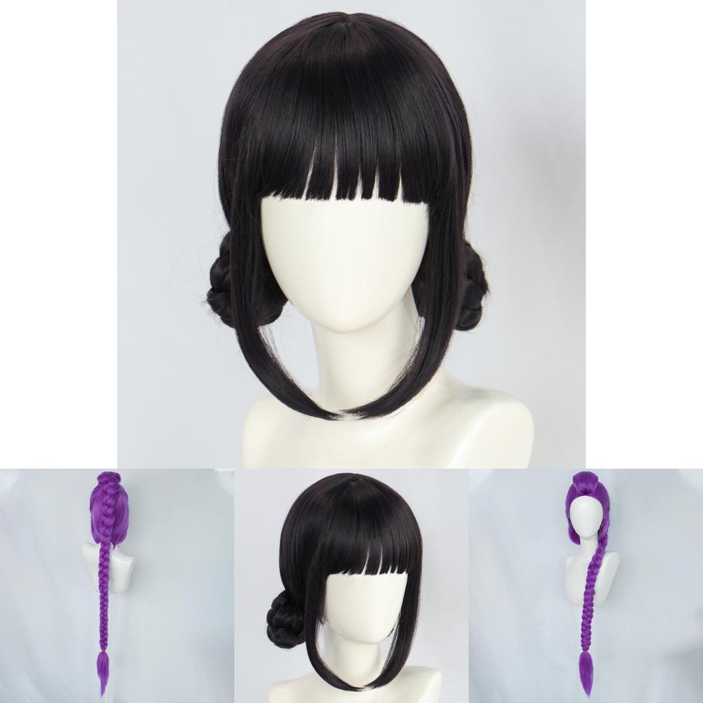 Kpop Demon Hunters Rumi Mira Zoey Cosplay Wig With Cartoon Style And Breathable Material For Party And Scene Use