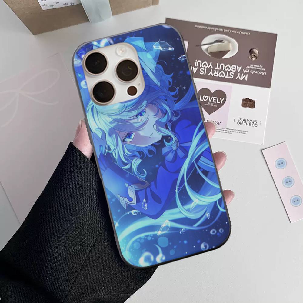 Чехол для телефона Genshin Impact Furina для iPhone 17 16 15 14 Plus 11 12 13 Pro Max Ударопрочная защита Мягкая задняя крышка
