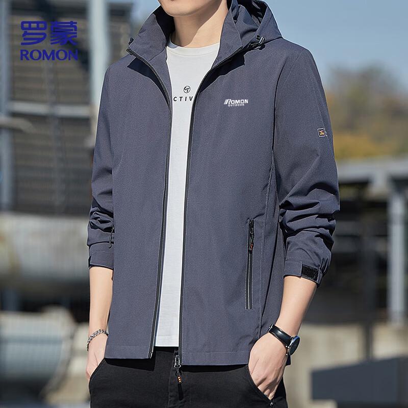 ROMON Men's Hooded Business Casual Jacket MK11
