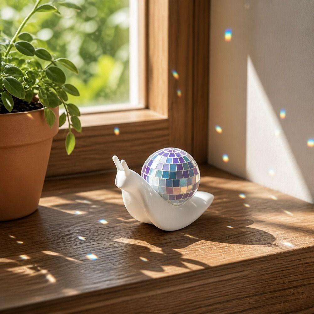 2 PCS Snail Shaped Window Light Refractor Light Catcher Sunlight Catcher Ornament Desktop