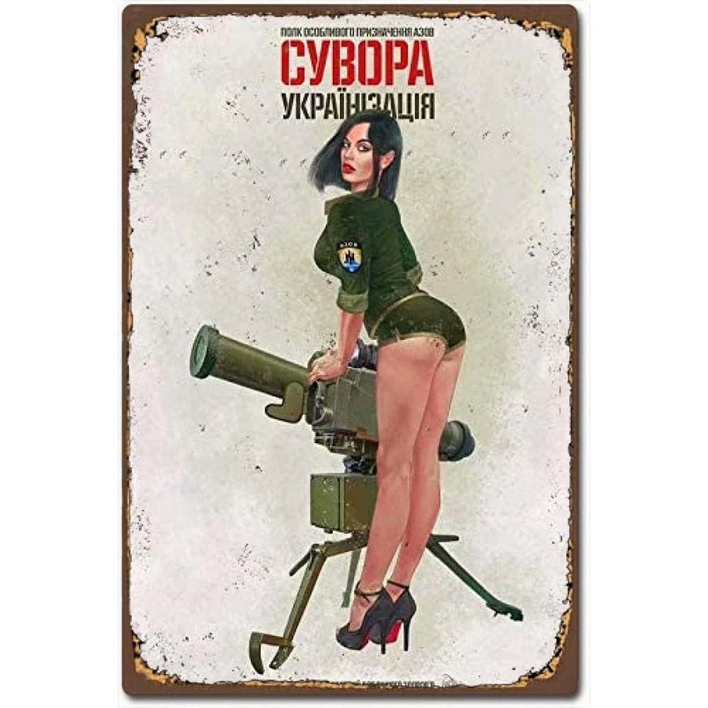 Металлические жестяные таблички Pin-up Girl, Плакат, Настенное украшение, Винтажные военные плакаты, Железная живопись для мужской комнаты, Домашнего кафе, Садового клуба B