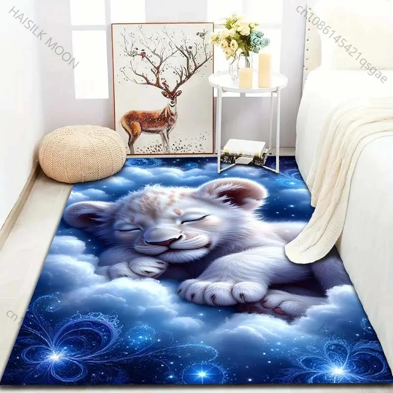 1PC In The Novel Sleeping In The Clouds Print Carpet for Bedroom Living Room Bedside Sofa Floor Mat Modern Home Decor Area Rug