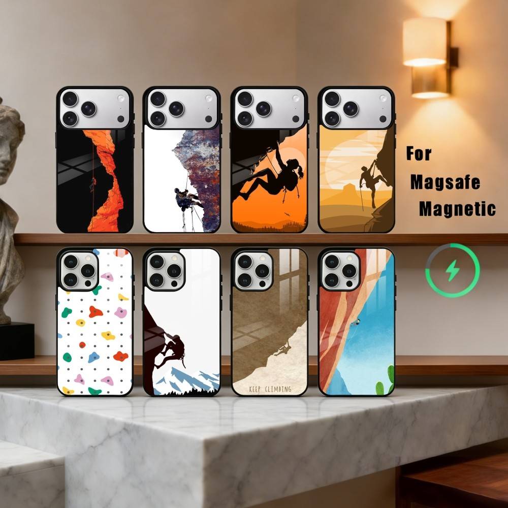 R-Rock C-Climbing Wall Art Phone Case For iPhone 17,16,15,14,13,12,Plus,Pro,Max for Magsafe Magnetic Wireless Charging