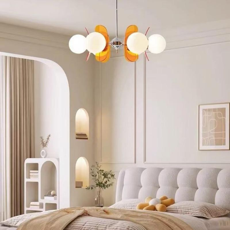 Круглая люстра Magic Beans Подвесная лампа Креативная винтажная стеклянная лампа Столовая Домашняя кухня Островное освещение
