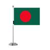 Drapeau De Bureau - Bangladesh - 14 X 21 Cm - Polyester - Impression Recto/verso - Acier Inoxydable