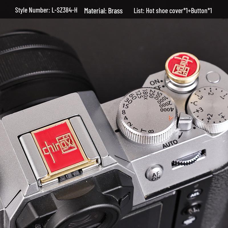 Hot Shoe Cover & Shutter Button Cap for Fujifilm XT50, X100VI, XT30 II, XM5, Nikon ZF Cameras