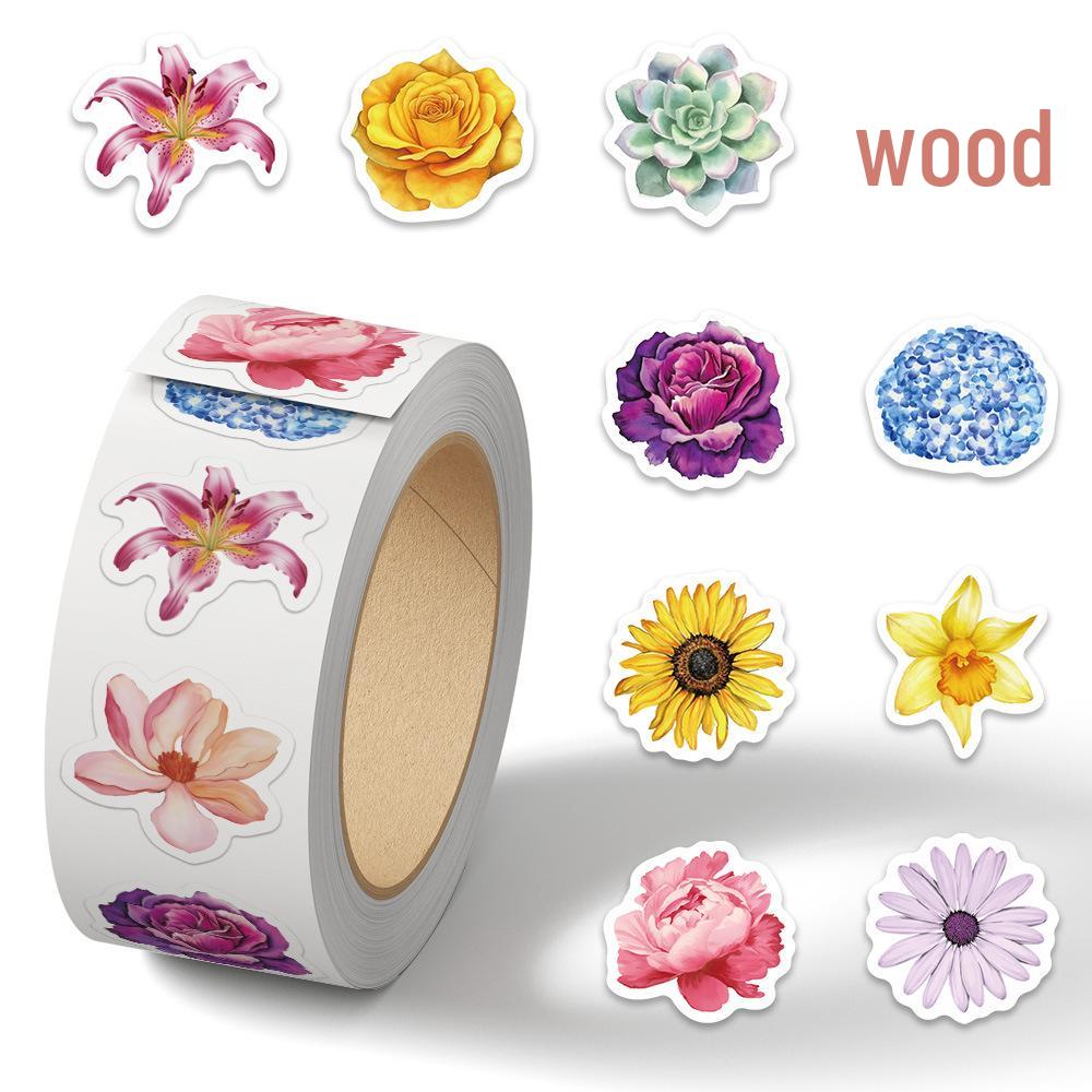 Cartoon Holiday Gift Sealing Stickers - 500 Self-Adhesive Journal Stickers per Roll