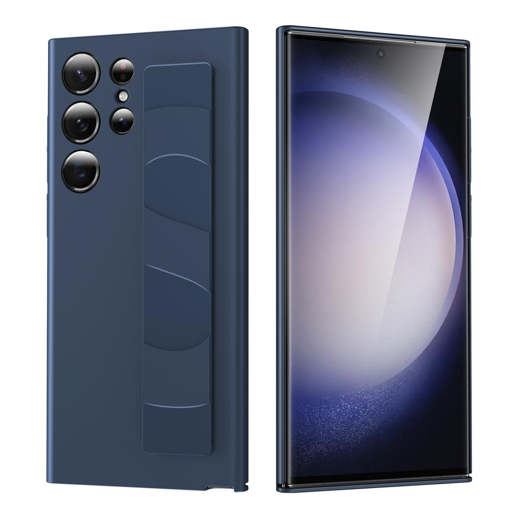 Роскошный простой кожаный жесткий браслет из ПК с эластичным ремешком на запястье, чехол для Samsung Galaxy A54 S23 S24 Ultra S24Plus, противоударный чехол