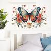 Fun-e34 Нарисованные цветы Бабочка Спальня Гостиная Крыльцо Дом Украшение Стены Наклейки Самоклеящиеся