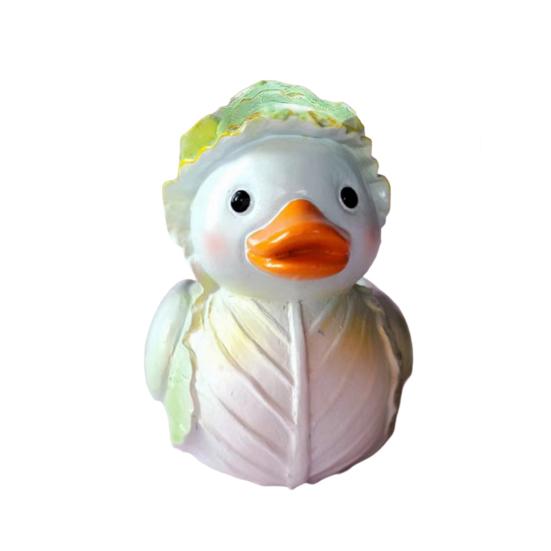 Vegetable Duck Statue Cartoon Corn Carrot Eggplant Cabbage Duck Resin Figurine Home Office Desktop Decoration Ornament