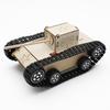 Customizable Children's Diy Technology Electric Tracked Tank Car Wooden Material Educational Kit