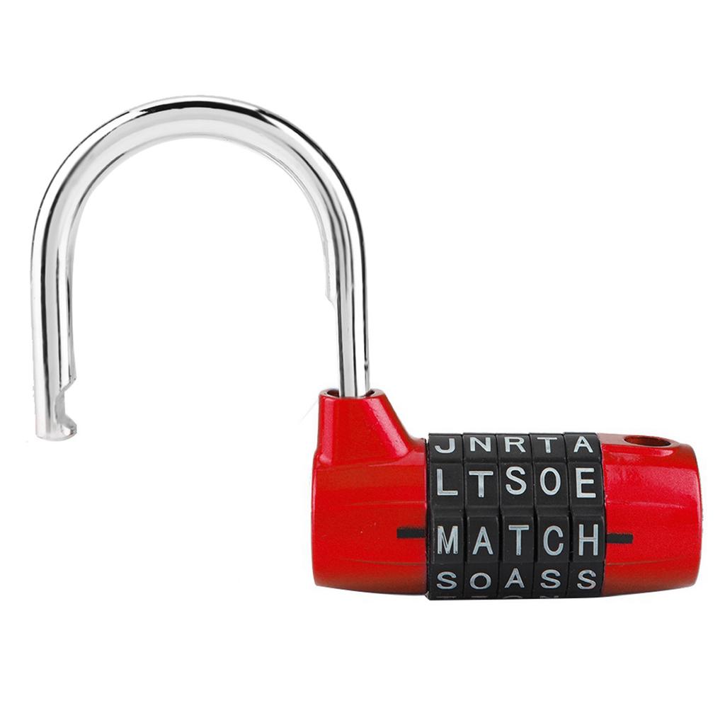 5 Dial Digit Code Combination Padlock Travel Suitcase Gym Locker Security Password Lock
