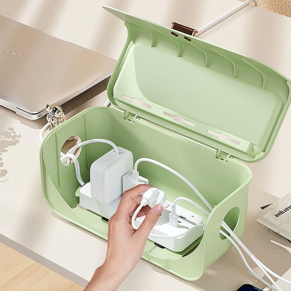 1Pcs Dustproof Power Line Storage Case Waterproof Charger Socket Organizer Cable Storage Box