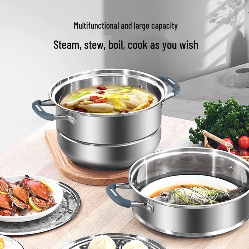 Kangbakh 304 Stainless Steel 3-Layer Steamer