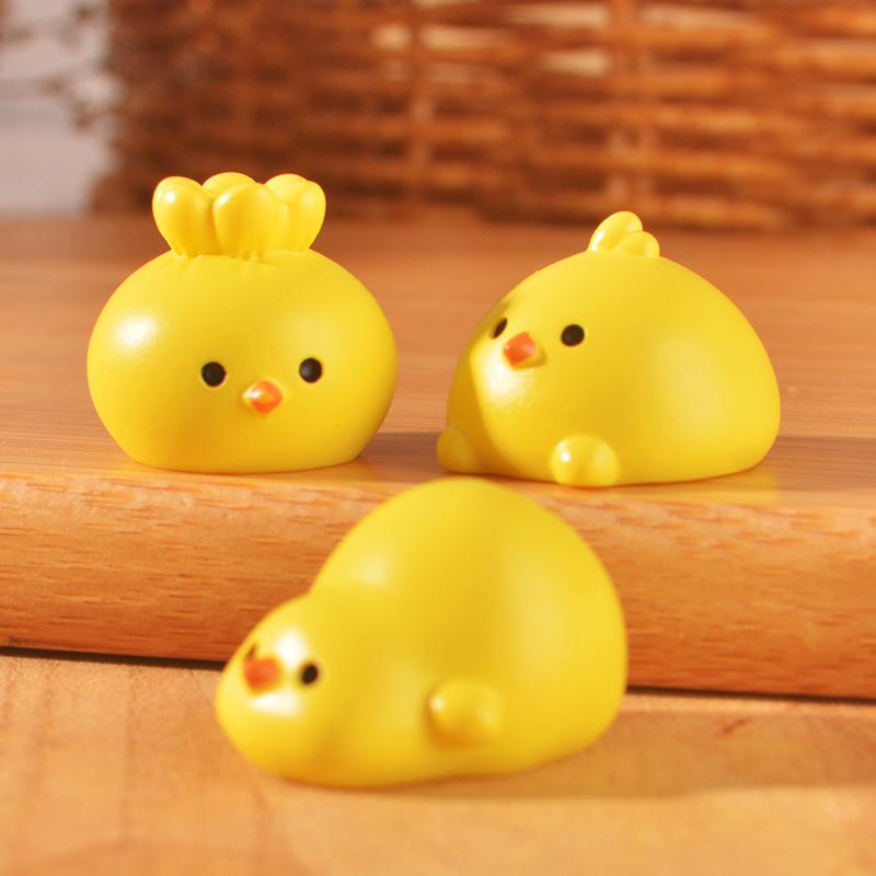 Микро-ландшафт Креативный Милый Цыпленок в Яичной Скорлупе, Цыпленок в Глазунье, Сделай сам Ручная работа Украшение для заколки, Кукольный домик, Мини-украшения