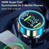 2 Port Super Fast USB Car Charger ForiPhone 14 Pro Max 13 12 11 Samsung S23 S22 120WQuick Charging Adapter