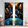 Шторы с принтом «Настоящее звездное небо», 3D, на заказ, для гостиной, кабинета, украшения дома, 2 шт.
