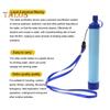 Personal Water Filter Straw Portable Water Purifying Device Outdoor Survival Camping Hiking Backpacking Emergency Water Filtration System