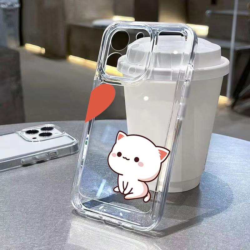 Cute Animal Cat Pattern Phone Case For Xiaomi Mi 15 T Pro 14T 13T 12T Mi 17 Pro 15 14 13 12 11 Lite 5G Clear Bumper Cover