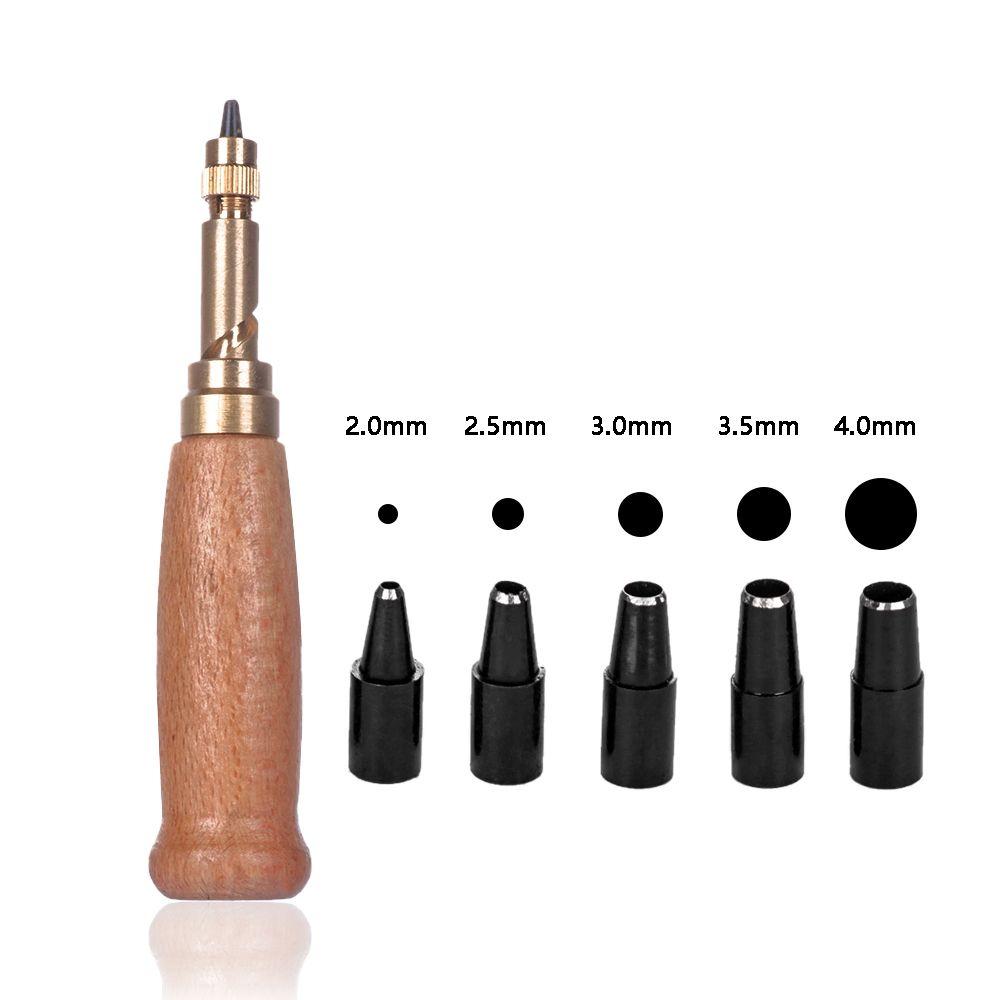 Drill Auto Screw Leathercraft Leather Tool Puncher Belt Hole Punch Punching Hole