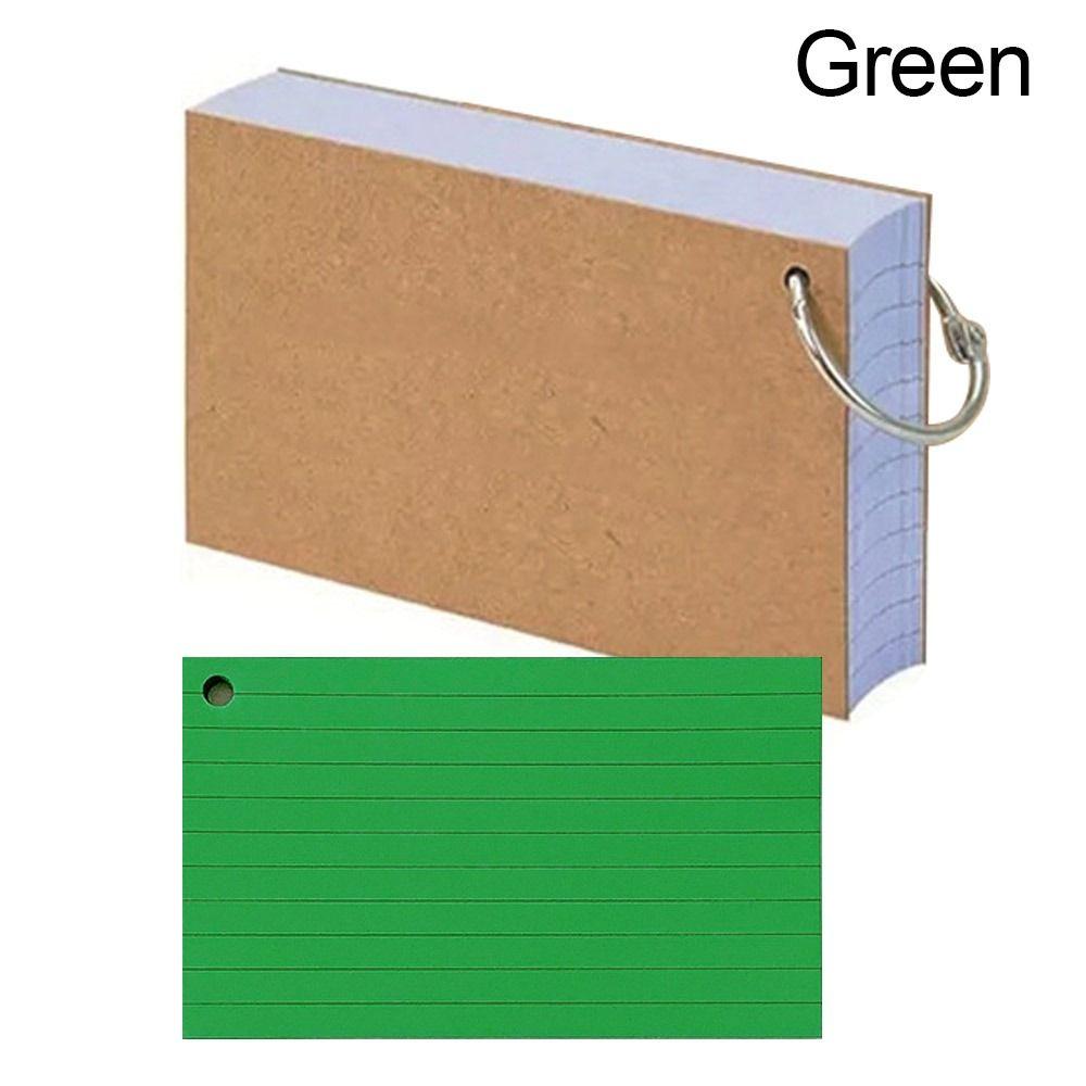 Horizontal Line Loose-Leaf Index Cards Double-sided Revision Cards Durable Binder Memo Book Office