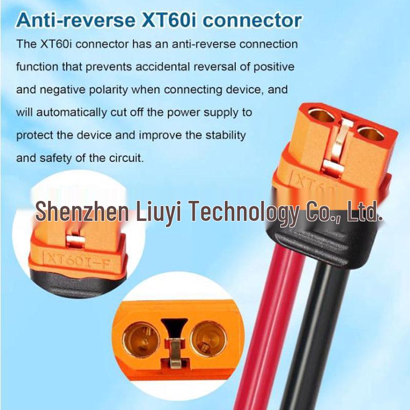 XT60IF Female to XT60H Male Extension Cable, 12AWG Pure Copper Power Cord for Energy Storage