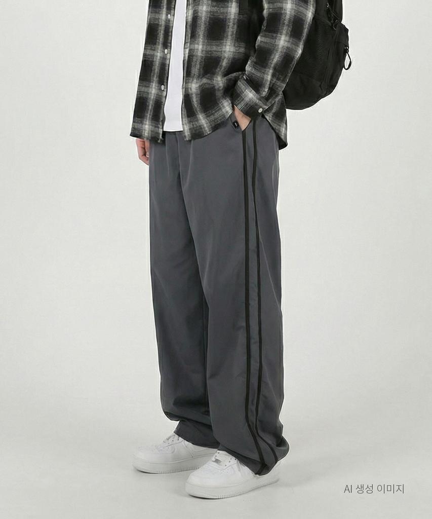 UMM Two-Stripe Wide Training Track Pants 3 Colors