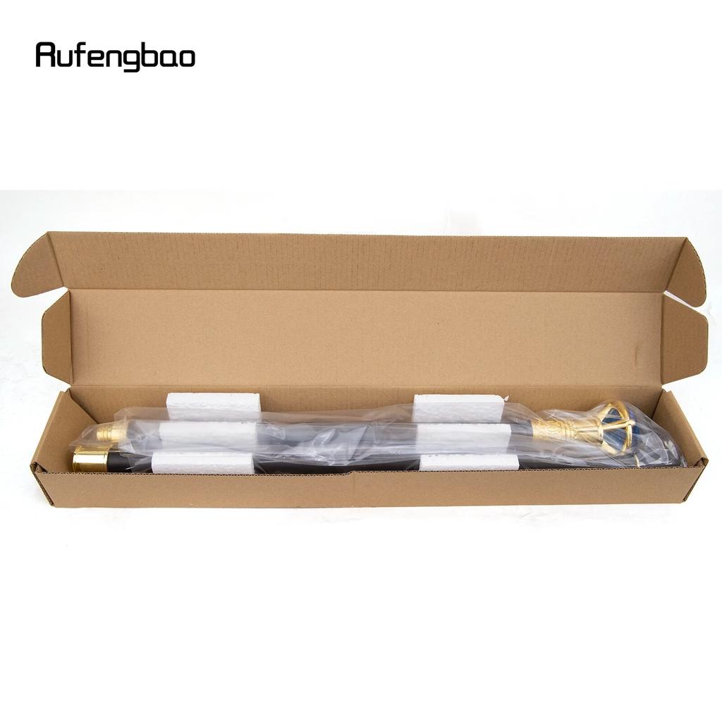 Синий ромбовидный тип, золотая трость, модная декоративная трость, элегантная трость для джентльмена, ручка для трости для косплея, 93 см