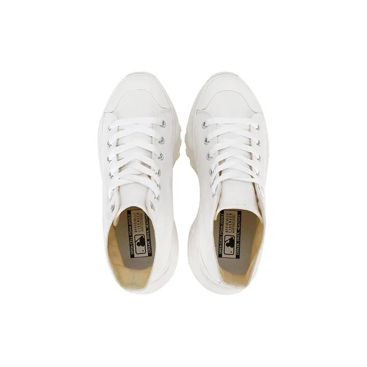 MLB Chunky Comfortable Slip Resistant , Abrasion Resistant , Breathable High top Canvas Shoes Unisex White (Unisex) Canvas Shoes 32SHU1011 50I