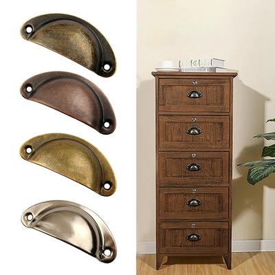 1/6 шт. Античная латунь Ретро Железные ручки Полумесяц Чашка Ящик Кухонный ящик Ракушка Пуль Мебельная фурнитура Дверь шкафа