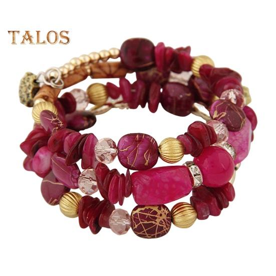 Unisex Bracelet Alloy Irregular Shape Stones Multi-layered Stacking Retro Ethnic Bohemian Faux Turquoise Faux Agate Adjustable Elastic Cord Wrist