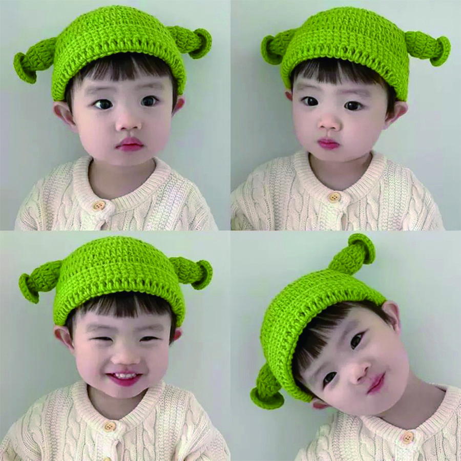 Cute Goofy Shrek Themed Knit Hat - Ultra-Soft, Warm & Playful Winter Headwear