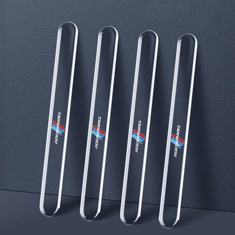 LJFJN1 4pcs Car Door Edge Protection Strips Anti Scratch Rearview Mirror Anti-collision Sticker For BMW 50th M X1 X3 X5 X6 X7 E30 E90